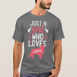 Gewoon een meisje dat van Collies houdt T-shirt