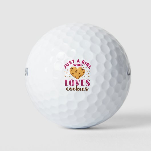 Gewoon een meisje dat van Cookies Cookie Lover hou Golfballen (Voorkant)