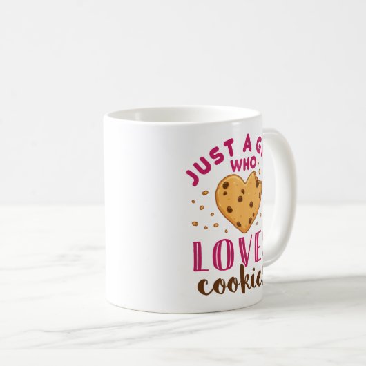 Gewoon een meisje dat van Cookies Cookie Lover hou Koffiemok (Voorkant rechts)