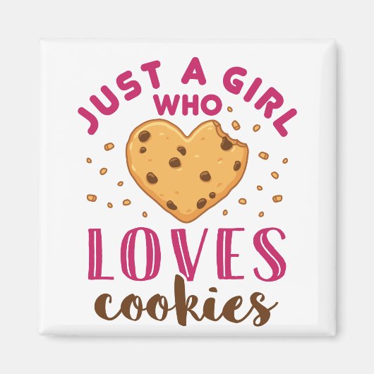 Gewoon een meisje dat van Cookies Cookie Lover hou Magneet (Voorkant)