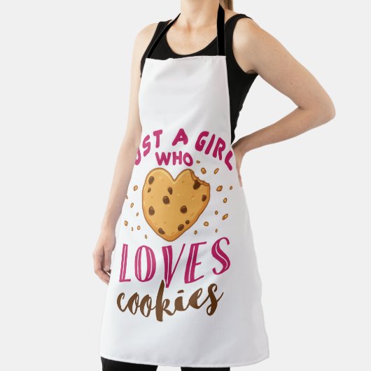 Gewoon een meisje dat van Cookies Cookie Lover hou Schort (Insitu)