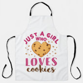 Gewoon een meisje dat van Cookies Cookie Lover hou Schort (Voorkant)
