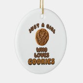 Gewoon een meisje dat van Cookies houdt Keramisch Ornament (Rechts)