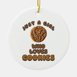 Gewoon een meisje dat van Cookies houdt Keramisch Ornament