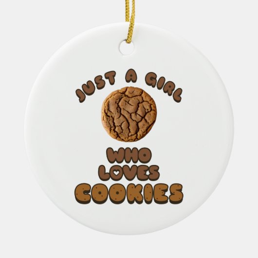 Gewoon een meisje dat van Cookies houdt Keramisch Ornament (Voorkant)