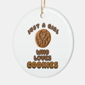Gewoon een meisje dat van Cookies houdt Keramisch Ornament (Links)