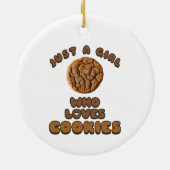 Gewoon een meisje dat van Cookies houdt Keramisch Ornament (Achterkant)