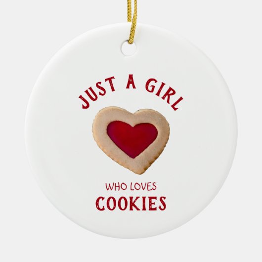 Gewoon een meisje dat van Cookies houdt Keramisch Ornament (Voorkant)
