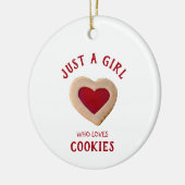 Gewoon een meisje dat van Cookies houdt Keramisch Ornament (Links)