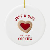 Gewoon een meisje dat van Cookies houdt Keramisch Ornament (Achterkant)