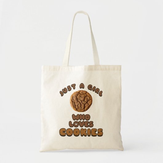 Gewoon een meisje dat van Cookies houdt Tote Bag (Voorkant)
