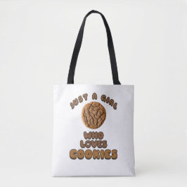Gewoon een meisje dat van Cookies houdt Tote Bag