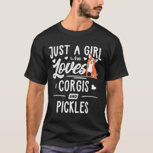 Gewoon Een Meisje Dat Van Corgi's En Augurken Houd T-shirt