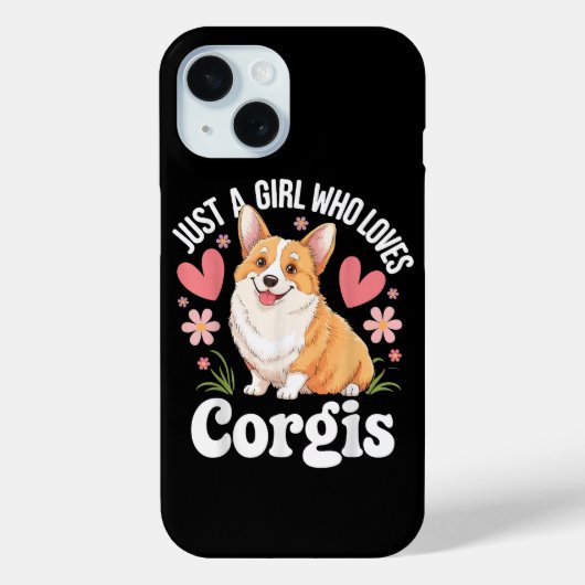 Gewoon een meisje dat van Corgis houdt Case-Mate iPhone Case (Achterkant)