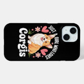 Gewoon een meisje dat van Corgis houdt Case-Mate iPhone Case (Achterkant (horizontaal))