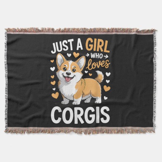 Gewoon Een Meisje Dat Van Corgis Houdt Deken (Voorkant)