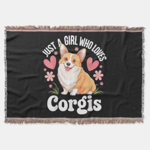 Gewoon een meisje dat van Corgis houdt Deken