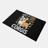 Gewoon een meisje dat van Corgis houdt Deurmat (Schuin)