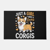 Gewoon een meisje dat van Corgis houdt Deurmat (Voorkant)