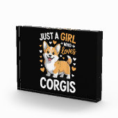 Gewoon Een Meisje Dat Van Corgis Houdt Fotoblokken (Rechts)