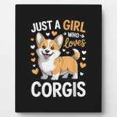 Gewoon Een Meisje Dat Van Corgis Houdt Fotoplaat (Voorkant)
