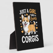 Gewoon Een Meisje Dat Van Corgis Houdt Fotoplaat (Zijkant)