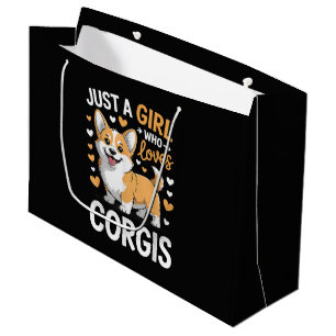 Gewoon een meisje dat van Corgis houdt Groot Cadeauzakje