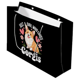 Gewoon een meisje dat van Corgis houdt Groot Cadeauzakje