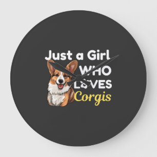 Gewoon een meisje dat van Corgis houdt Grote Klok