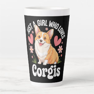 Gewoon een meisje dat van Corgis houdt Latte Mok
