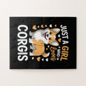 Gewoon Een Meisje Dat Van Corgis Houdt Legpuzzel (Horizontaal)
