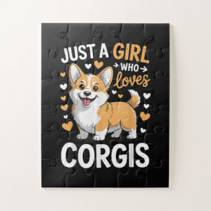 Gewoon Een Meisje Dat Van Corgis Houdt Legpuzzel