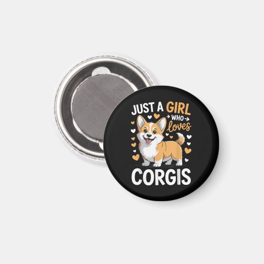 Gewoon Een Meisje Dat Van Corgis Houdt Magneet (Voorkant / Achterkant)