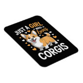 Gewoon Een Meisje Dat Van Corgis Houdt Magneet (Rechterzijde)
