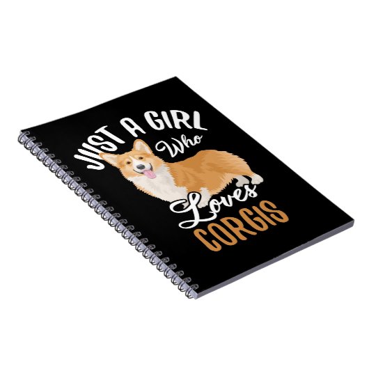 Gewoon een meisje dat van Corgis houdt Notitieboek (Rechterzijde)