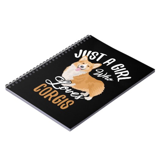 Gewoon een meisje dat van Corgis houdt Notitieboek (Linkerzijde)