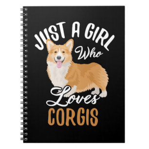 Gewoon een meisje dat van Corgis houdt Notitieboek