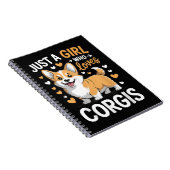 Gewoon Een Meisje Dat Van Corgis Houdt Notitieboek (Rechterzijde)