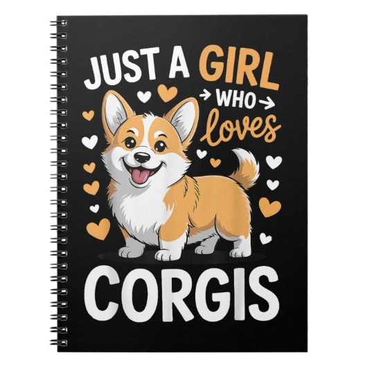 Gewoon Een Meisje Dat Van Corgis Houdt Notitieboek (Voorkant)