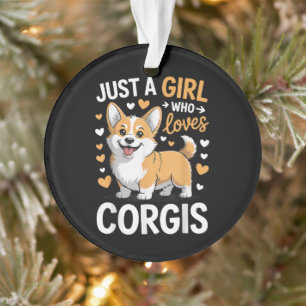 Gewoon een meisje dat van Corgis houdt Ornament