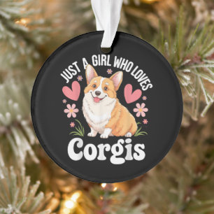 Gewoon een meisje dat van Corgis houdt Ornament