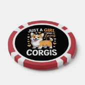 Gewoon Een Meisje Dat Van Corgis Houdt Poker Chips (Enkel)