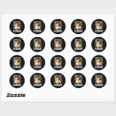 Gewoon een meisje dat van Corgis houdt Ronde Sticker (Vel)