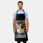 Gewoon Een Meisje Dat Van Corgis Houdt Schort (Gedragen)