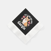 Gewoon een meisje dat van Corgis houdt Servet (Hoek)