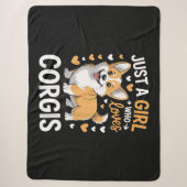 Gewoon een meisje dat van Corgis houdt Sherpa Deken (Voorkant)