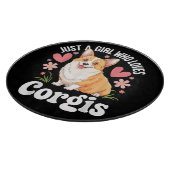Gewoon een meisje dat van Corgis houdt Snijplank (Hoek)