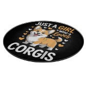 Gewoon Een Meisje Dat Van Corgis Houdt Snijplank (Hoek)