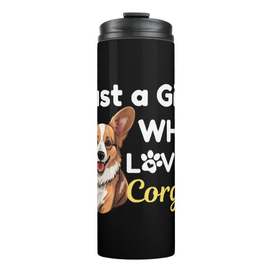 Gewoon een meisje dat van Corgis houdt Thermosbeker (Voorkant)