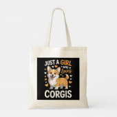 Gewoon Een Meisje Dat Van Corgis Houdt Tote Bag (Achterkant)